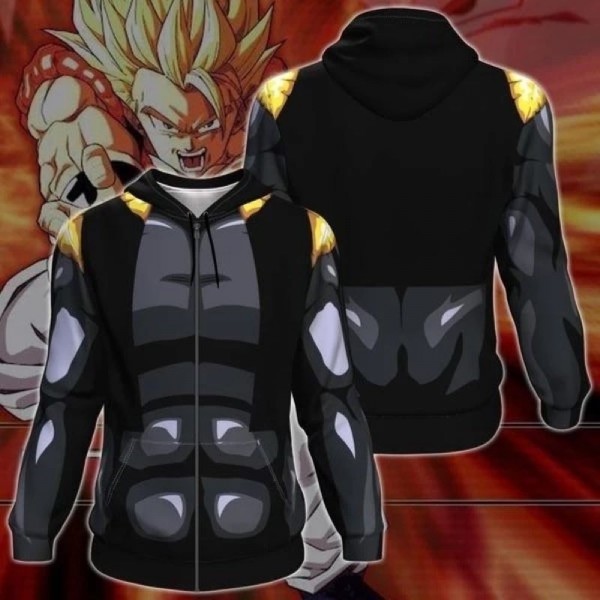 Dragon Ball Suoer Saiyan Hoodie Jacket 3D Zip Up Coat Cosplay