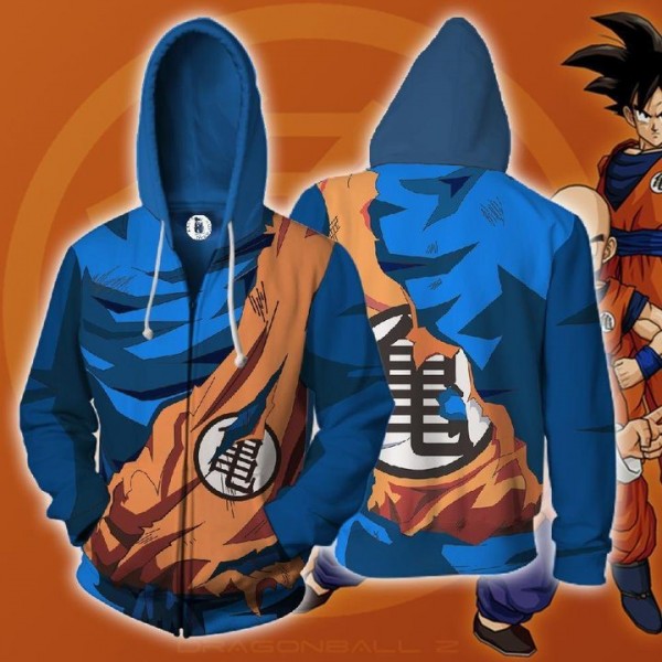 Dragon Ball Super DBZ Hoodie Jacket 3D Zip Up Coat Cosplay