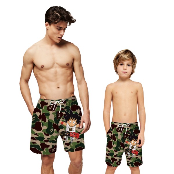 Dragon Ball Goku Swim Trunks Shorts 3D Camouflage Beach Shorts For Men Boys