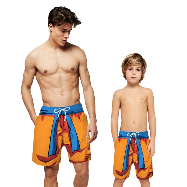Dragon Ball Goku Swim Trunks Shorts Yellow 3D Beach Shorts For Men Boys