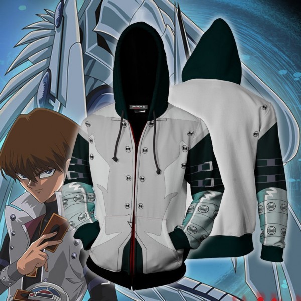 Yu-Gi-Oh Hoodie Jacket - Kaiba Seto 3D Zip Up Hoodies Jacket Coat