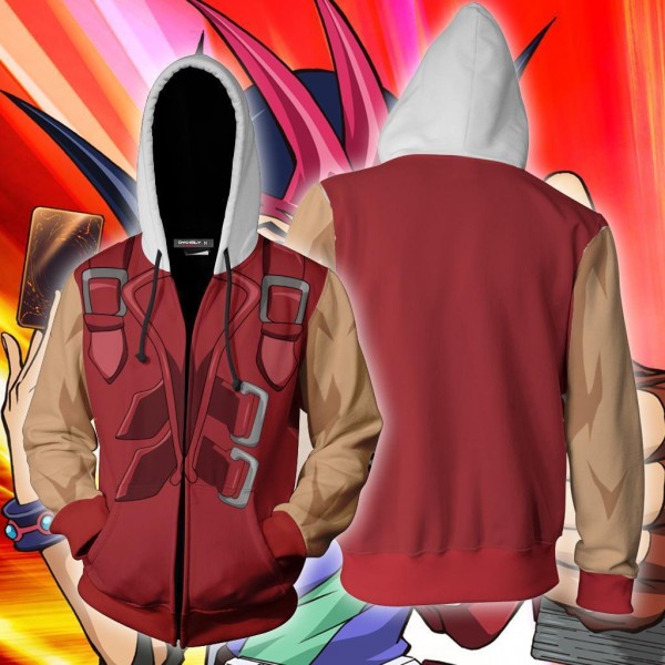 Yu-Gi-Oh Hoodie Jacket - Zexal Tsukumo Yuma Zip Up Hoodies Jacket Cosplay