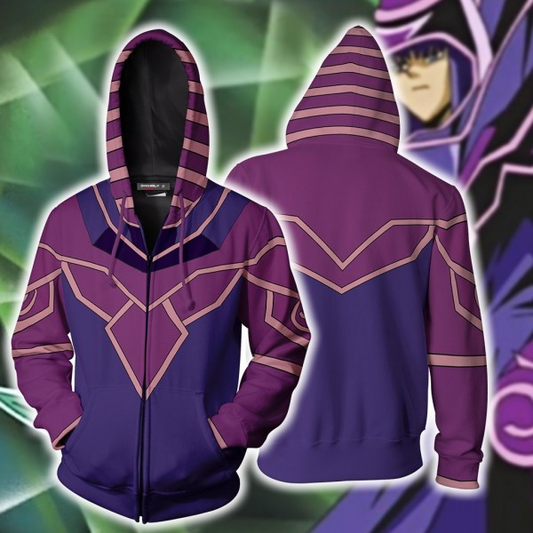 Yu-Gi-Oh Hoodie Jacket - Dark Magician (Male) 3D Zip Up Hoodies Jacket Coat