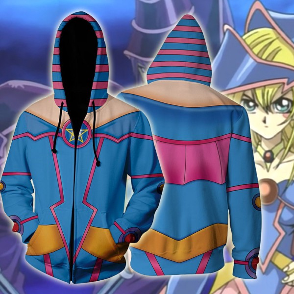 Yu-Gi-Oh Hoodie Jacket - Dark Magician Girl Zip Up Hoodies Jacket Cosplay