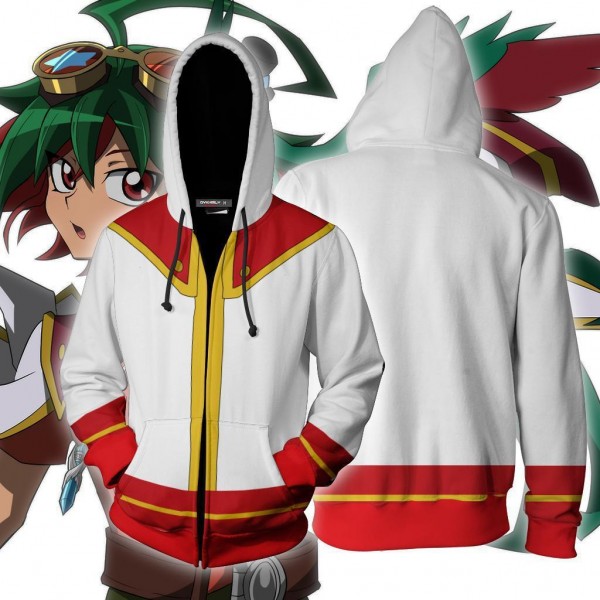Yu-Gi-Oh Hoodie Jacket - Yuya Sakaki 3D Zip Up Hoodies Jacket Coat