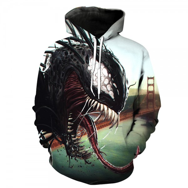 Venom Hoodie 3D Fashion Hooded Sweatshirt Pullover Tops