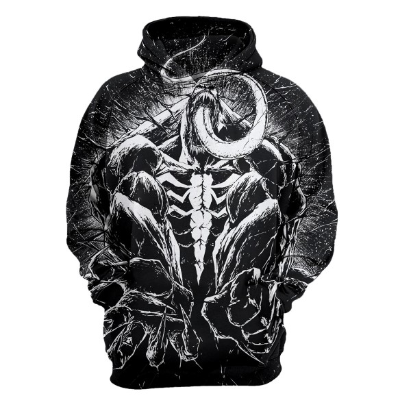 Black Venom Hoodie 3D Fashion Pullover Sweatshirt Tops