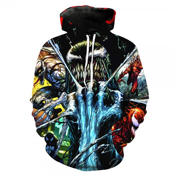 Venom Hoodie 3D Design Sweatshirt Pullover Tops