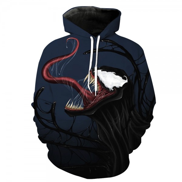 Navy Venom Hoodie 3D Design Sweatshirt Pullover Tops