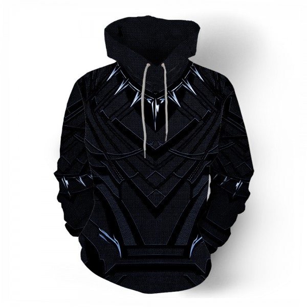 Black Panther Hoodies Awesome 3D Black Pullover Sweatshirt