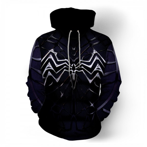 Black Spiderman 3D Hoodie Sweatshirt Pullover Tops