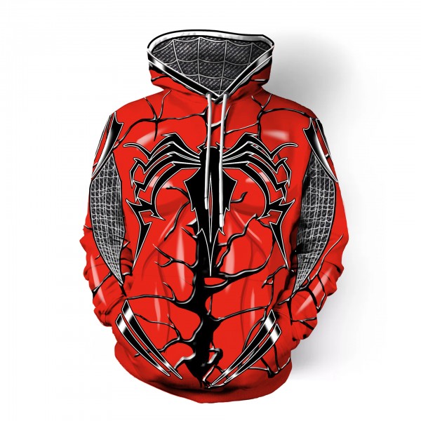 Red Spiderman Hoodie 3D Sweatshirt Pullover Tops