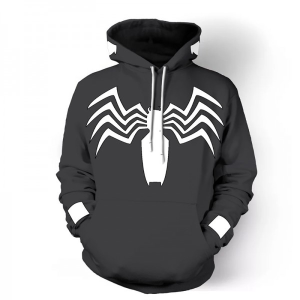 Spiderman Hoodie Grey 3D Sweatshirt Pullover Tops