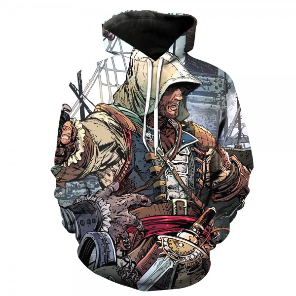 Assassin's Creed Hoodies 3D Printed Pullover Sweatshirt
